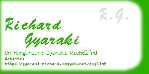 richard gyaraki business card